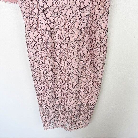 Nicholas Pink Eyelet Lace Midi Cocktail Tank Dress Size 8 - Picture 4 of 10
